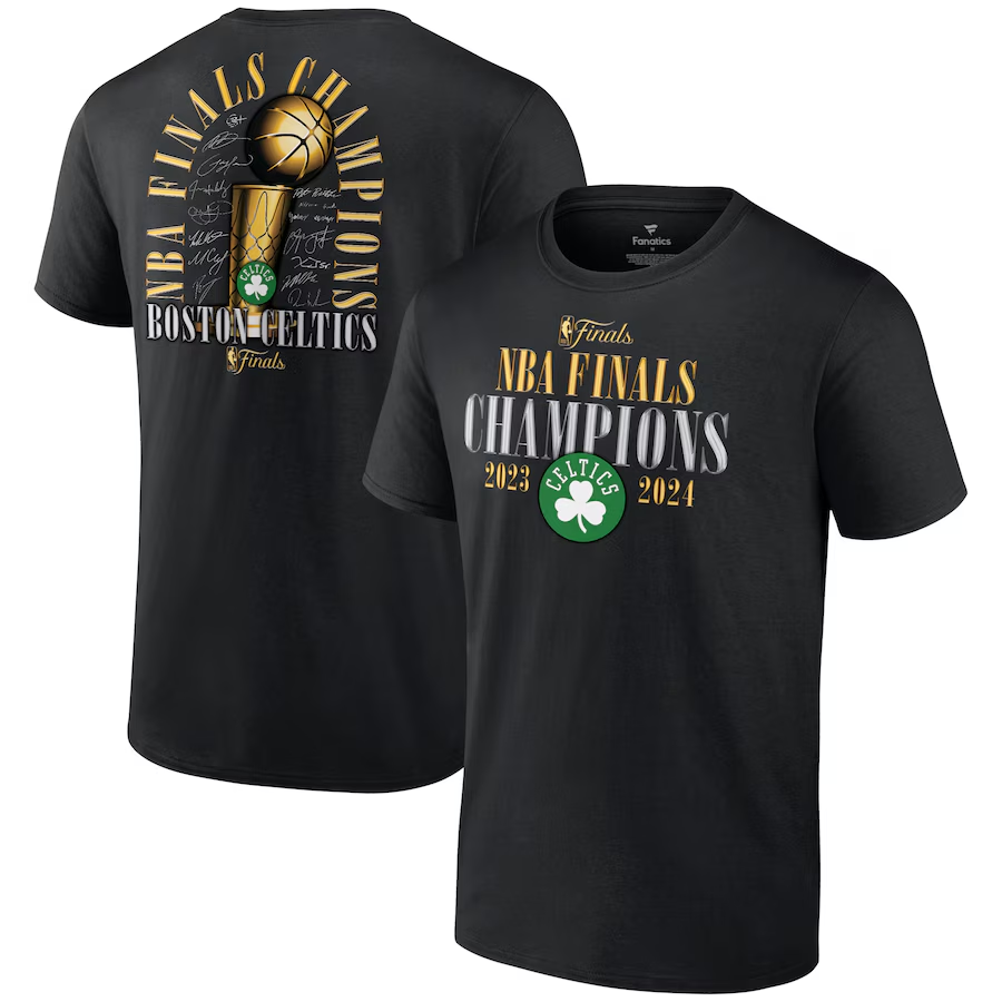 Men NBA Boston Celtics 2024 Champions T shirts black style 9